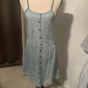 POL Light Blue Button-Down Dress